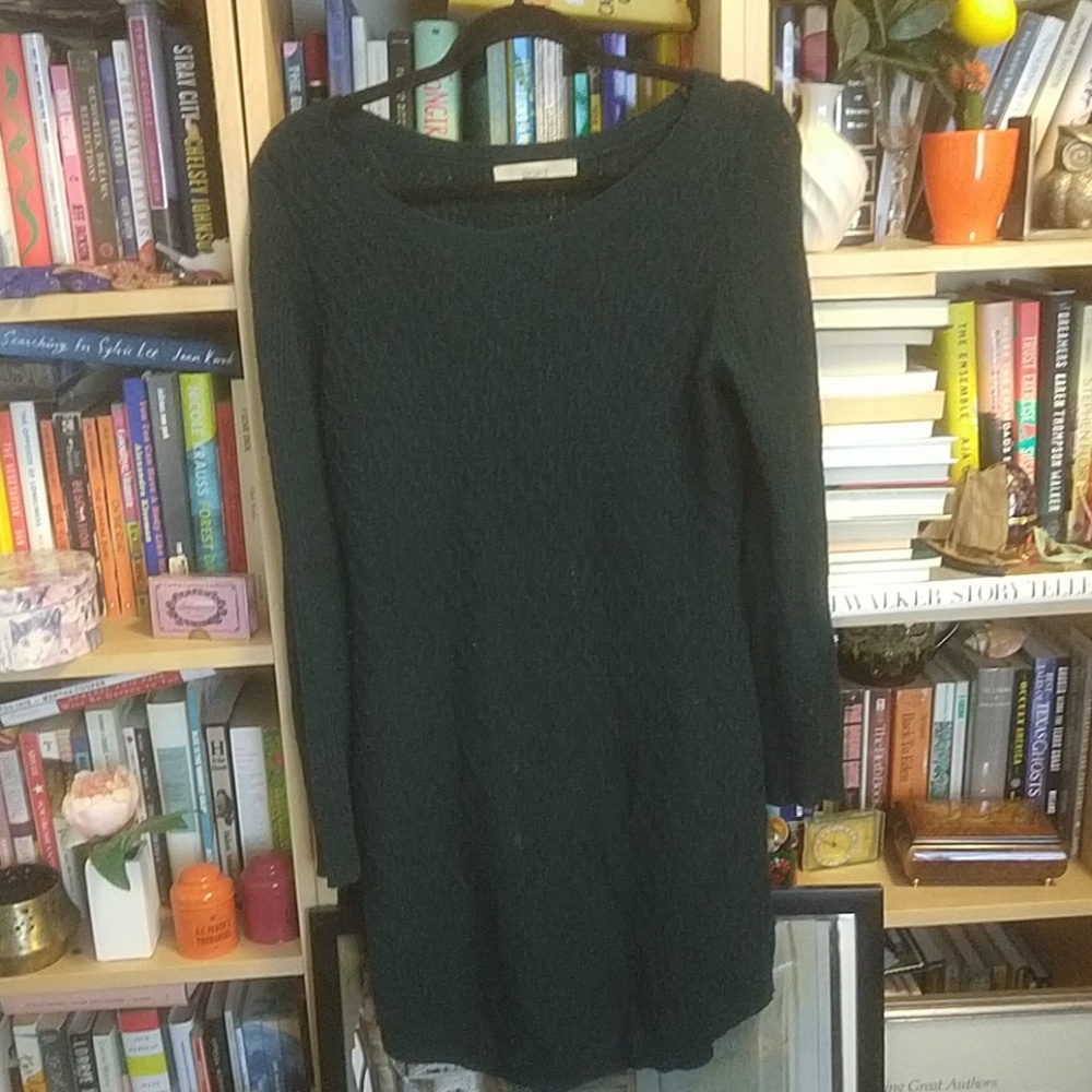LOFT green sweater dress